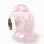 Pink Faceted Glass Bead